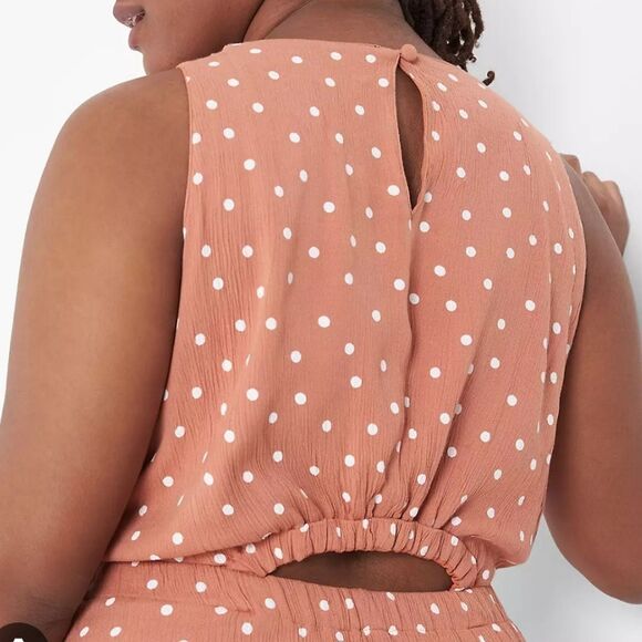 Lane Bryant polka dot midi dress side pockets lined new with tags pantheon color - Picture 7 of 12